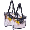 Vinylpac Clear Stadium Approved Bags 12x6x12 Transparent Tote, Zipper and