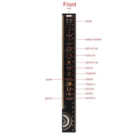 Youmile 3Pack/1Set PCB Ruler 25cm/10 Inch 20cm/7inch 15cm/6inch 3Sizes 3Types Multifunctional PCB Ruler Measuring Tool Resistor Capacitor Chip IC DIY Kit for Arduino Electronic Engineers/Makers