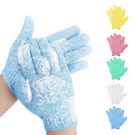 Guantes Baño Pares Exfoliantes Ducha Nailon Súper Suaves Doble Cara Belleza Acné Eczema Spa Accesorios