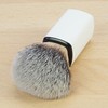 Shaving Brush Synthetic Hair with White Plastic Handle Height 10