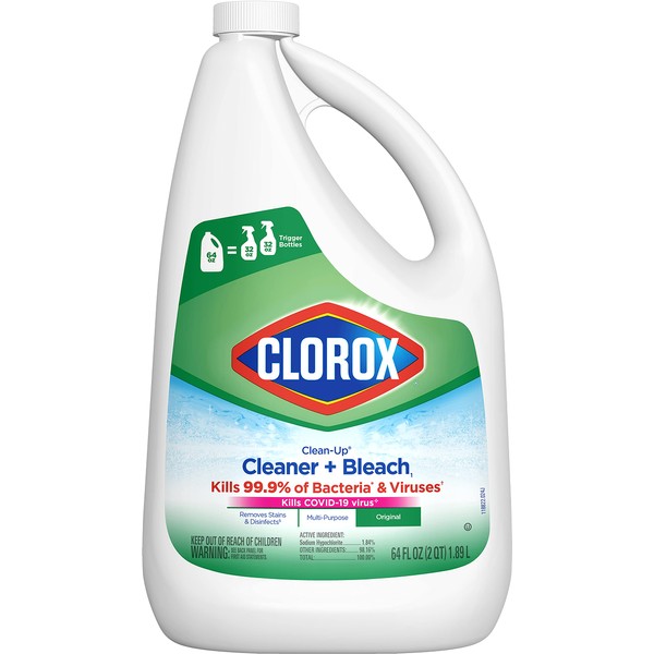 Clorox Clean-Up Refill, All Purpose Cleaner with Bleach Original, 64 Ounce Refill Bottle - Package May Vary