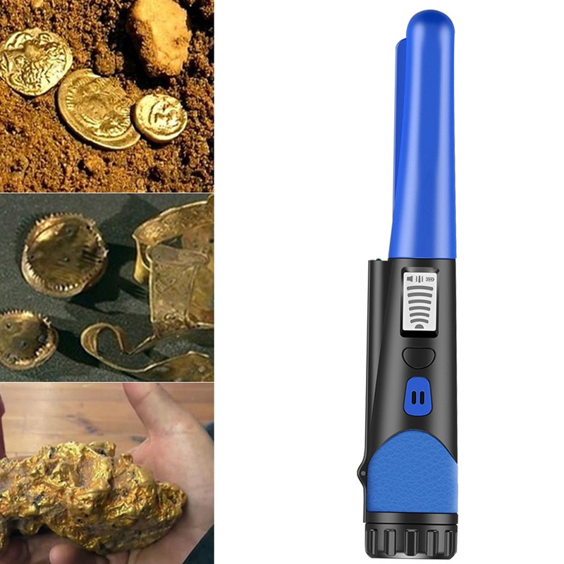 Metal Detector,Portable High Sensitivity Metal Detector One-button LED Indicator Gold