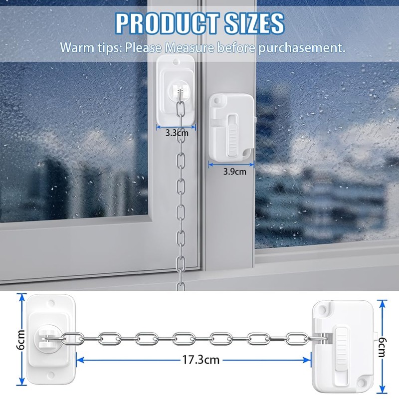 Pack of 2 Child Lock Window, MIVITOOM Fridge Lock, Adjustable