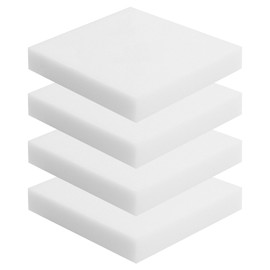 Coaseb 4 Pack of 2" x 18" x 18" Square High Density Upholstery Foam (Chair Cushion Square Foam for Dining Chairs, Wheelchair Seat Cushion Replacement)