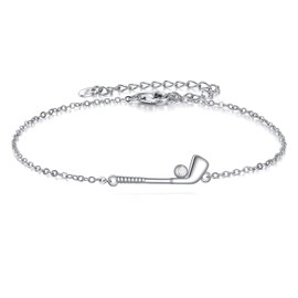 YFN Golf Bracelet Sterling Silver Sport Pendant Jewellery Golf Lover Gifts for Women Men Golf Player