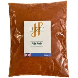 Hides Fine Foods - Rib Rub 500g - GMO Free - Suitable for Vegetarians - BBQ Seasoning - Meat Seasoning - Vegetable Seasoning - Perfect for Summer Cooking