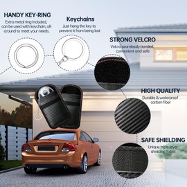 caslord Faraday Pouch for Car Keys, Signal Blocker, Pack of 2 Anti-Theft RFID Key Fob Protection Bag for Car Security, Keyless Entry Car Keys Case, S, Red