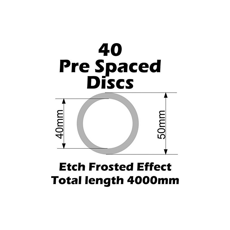 SmartSignsSolutions Pack of 40 GLASS SAFETY STICKERS ETCH EFFECT FRONT