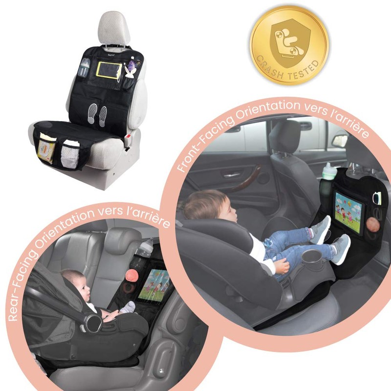 Lulyboo Auto Seat Protector with Storage and Waterproof Tablet Window