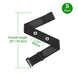 CooSpo Replacement Chest Strap, Adjustable Heart Rate Strap Compatible with Wahoo, Polar, Gmamin (Buckle Spacing 45 mm)