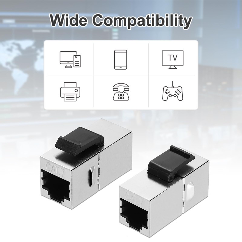 sourcing map 2 Pack RJ45 Cat 7 Ethernet Coupler, Cat7