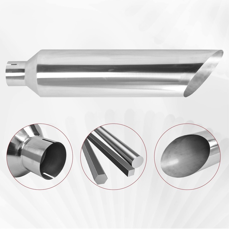 FGJQEFG 5 Inch Inlet 8 Inch Outlet Polished Stainless Steel