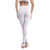 Kotii Women's High Waist Soft Full Length Leggings, White, Plus