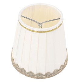 SENECESLI Table Lamp Shade, 6Pcs Universal Minimalist, White/Beige, Fabric, Clip-On, Cylindrical