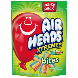 AIRHEADS XTREMES BITES, RAINBOW BERRY, PARTY, 30.4 OZ STAND UP BAG (PACK OF 4)