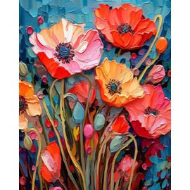 AIBOERL Diamond Painting Kits, 5D DIY Tulips Full Drill Diamond Art Painting Kits for Adults, Diamond Painting Gem Art Craft for Home Wall Decor (11.8 * 15.8 inch)