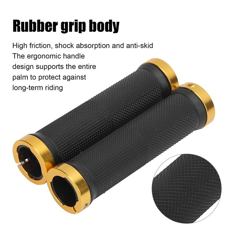 Alomejor 1 Pair Bicycle Handlebar Grips Lightweight Rubber Handlebar Cover