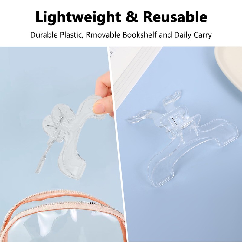 Book Clip Page Holder for Reading Transparent Book Opener Clips