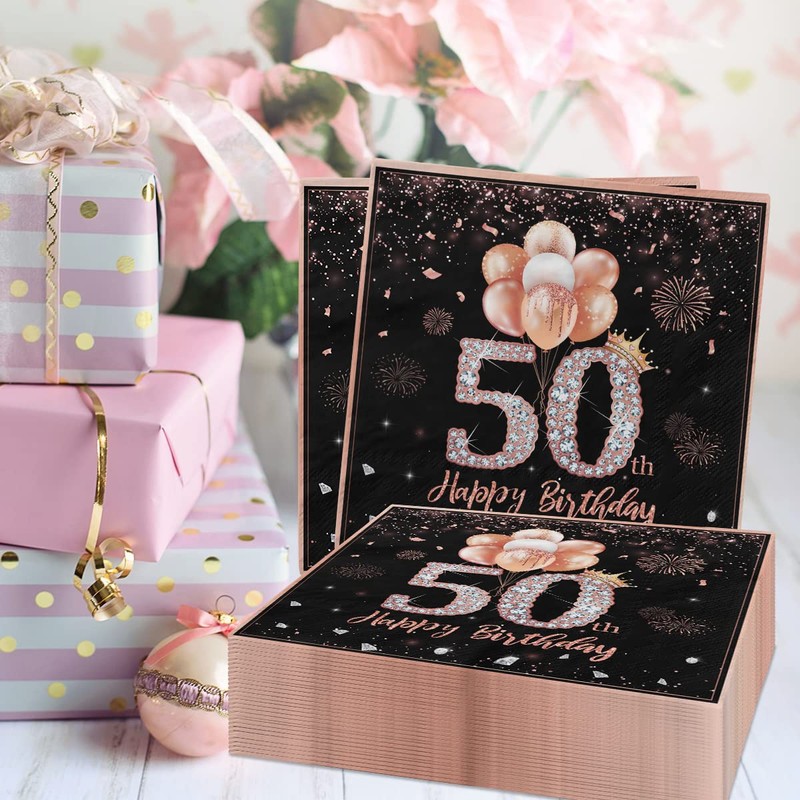 GREHUMOR Napkins Decoration 40pc (50th Birthday)