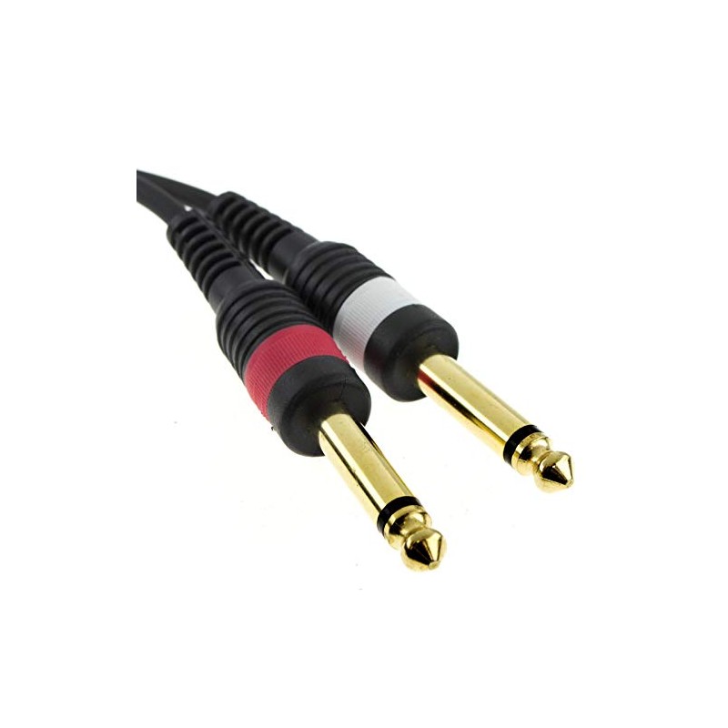 kenable 6.35mm Stereo Jack to Twin 6.35mm Mono BIG Jacks