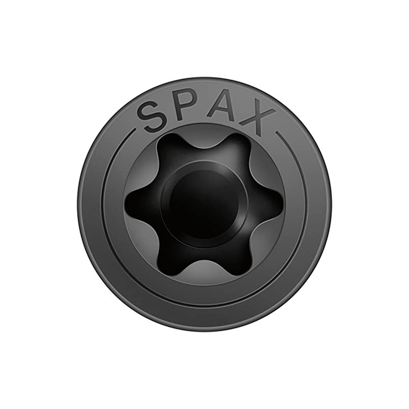 Spax Universal Screw, Countersunk Head, Black, T-Star Plus, Full Thread