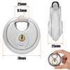 STARVAST 3 Pack Discus Padlock 70mm Stainless Steel Round Padlocks