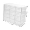 Gatuida Multi Grid Transparent Desk Organizer Storage Box with Removable