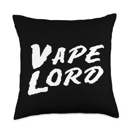 Vape Lord Vaping Costume For Vape Mod Enthusiast Vapers Throw Pillow