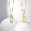 Initial Necklaces for Men,Initial Necklace Gold J Chain A-Z Letter