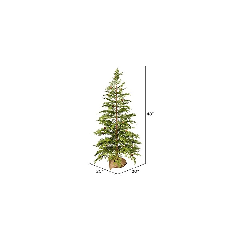Vickerman 48" Cedar Pine Artificial Christmas Tree - Unlit -