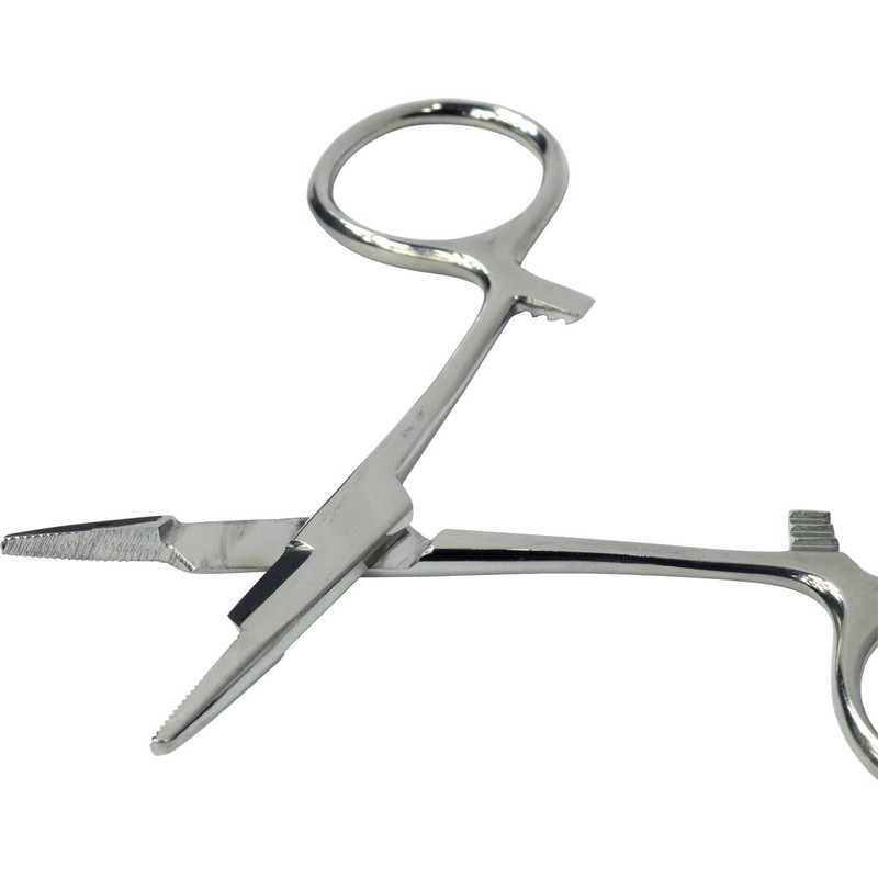 HTS 226H4 4" Stainless Steel Locking Fisherman's Hemostat with Scissors