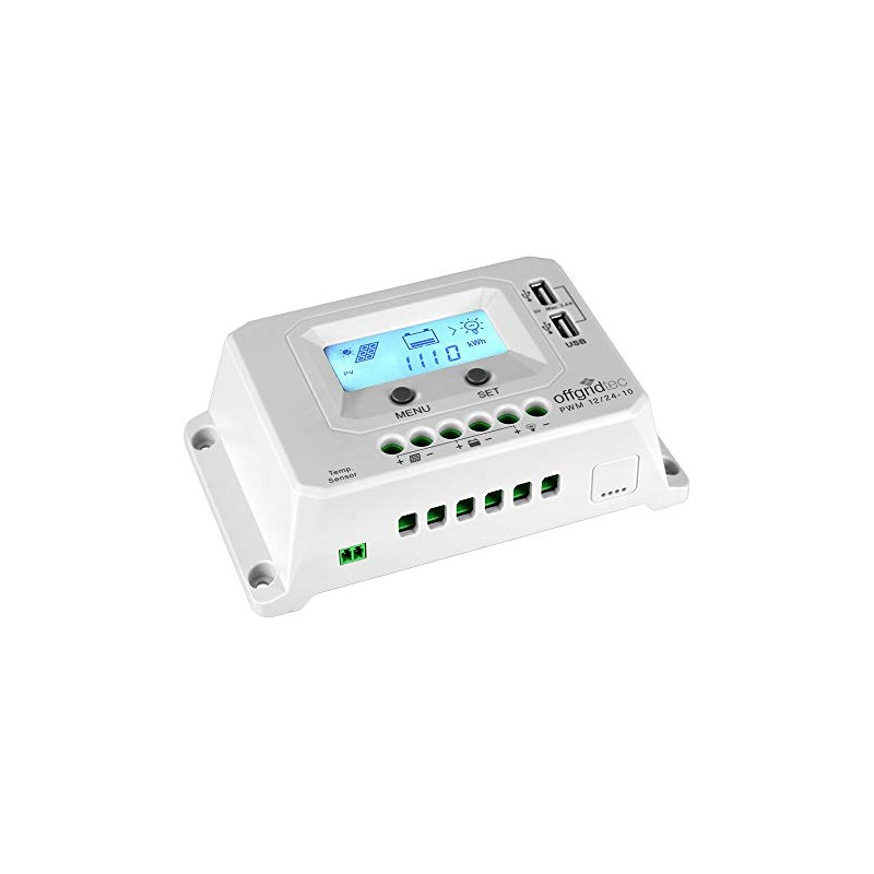 Offgridtec® PWM Pro charge controller series 12V / 24V, 10A