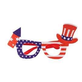 QUINTRA 1 Pair American Flag Patriotic Flag Sunglasses 80s Retro Style Sunglasses for Men Women Independence Day Women's Glasses, black, One Size
