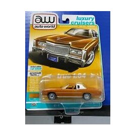 Auto World Luxury Cruisers 1979 Lincoln Continental Lowrider Gold Metallic