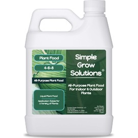 Liquid Plant Food All Purpose- House Plant Fertilizer- Liquid Fertilizer for Indoor Plants & Vegetable Garden- Concentrated Plant Nutrients - Green, Growth - Simple Grow Solutions- 32 Ounce