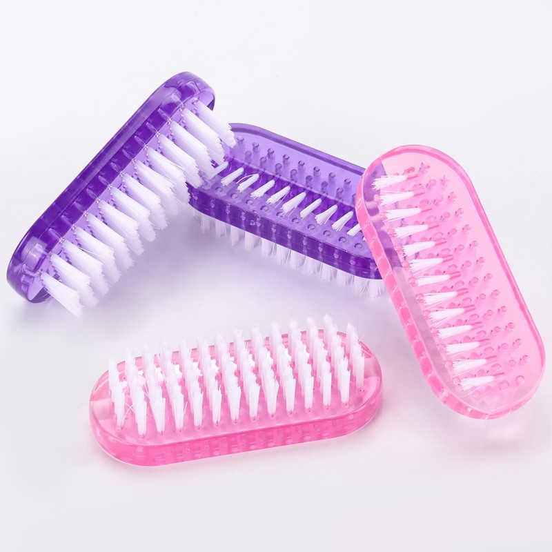 Nail Cleaning Brushes Plastic for Fingernails 2-Sided Non-Slip Brush Nail
