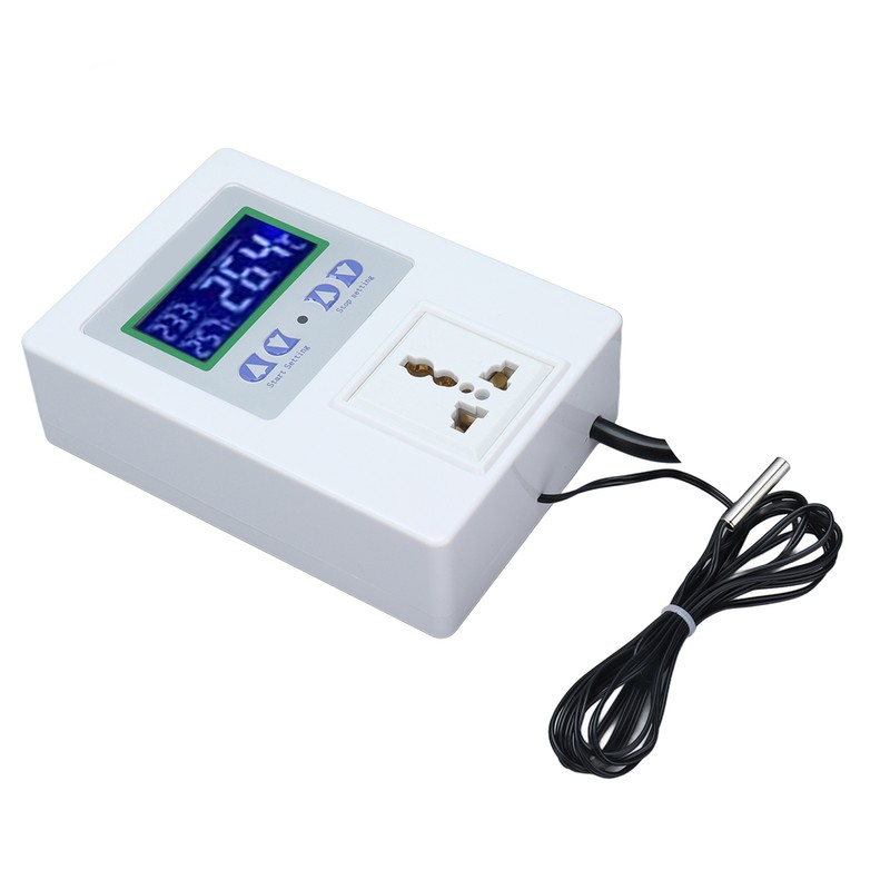 Pre Wired Temperature Controller LED Digital Temperatures Regulator with Sensor