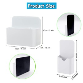 Yharnamite 2 Pcs Magnetic Pen Marker Holders, Dry Erase Marker Magnetic Cup Holder, Pen and Eraser Holder Organizer for Whiteboard, Magnetic Pen Holder for School, Office, Home (White)