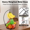 Livabber Countertop Fruit Basket Bowl with Banana Hanger, Modern Standing