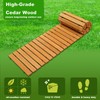 LINSHRY 10FT Wooden Garden Pathway, Outdoor Roll Out Decorative Garden