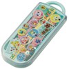 Skater TACC2AG-A Trio Set, Chopsticks, Spoon, Fork, Tumbled Animal Forest