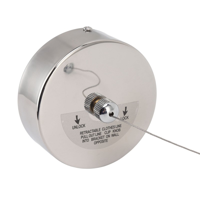 Retractable Clothesline 304 Stainless Steel Safety Auto Retraction Double Pulley
