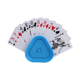 GHERPTE 1 Pack Triangle Shaped Hands-Free Playing Card Holder for Kids,Playing Card Games Holder,Adults,Seniors,Poker Parties,Family Card Game Nights&Classroom Activities