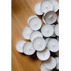PRITOGO Tea lights, white, 38 x 12 mm, soot-free, burning