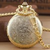 LED Gold Right Locomotive Len's Quartz Men's Pocket Watch, Arabic