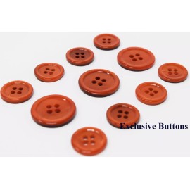 Unbranded Orange Mother Of Pearl (MOP) Buttons Set For Suit, Blazer, or Sport Coat