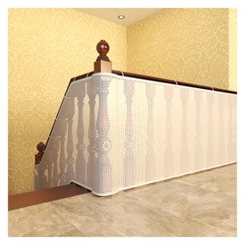 Stair Gates for Kids or Pets Banister Stair Mesh for Kids Pet Gate for Stairs Banister Guard Stair Net with Assorted Ropes, 9.8ft, Indoor Outdoor Banister Guard