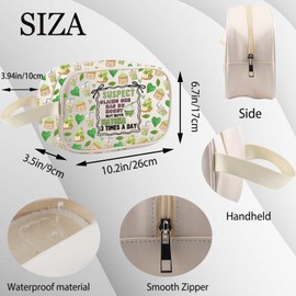 WSNANG Matcha Lover Gifts Matcha Green Theme Gift Waterproof Travel Toiletry Case for Women (Matcha Bag)