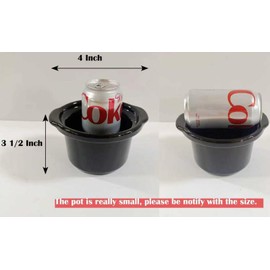 Mini Slow Cooker 0.65qt(20oz) warmer, fondue pot set,chocolate melting pot (stainless steel)… (blue)