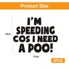 2 Pieces Creative Car Stickers, Letter Car Stickers, Funny Car